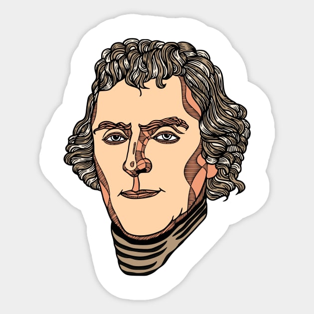 Thomas Jefferson Sticker by Shapwac12